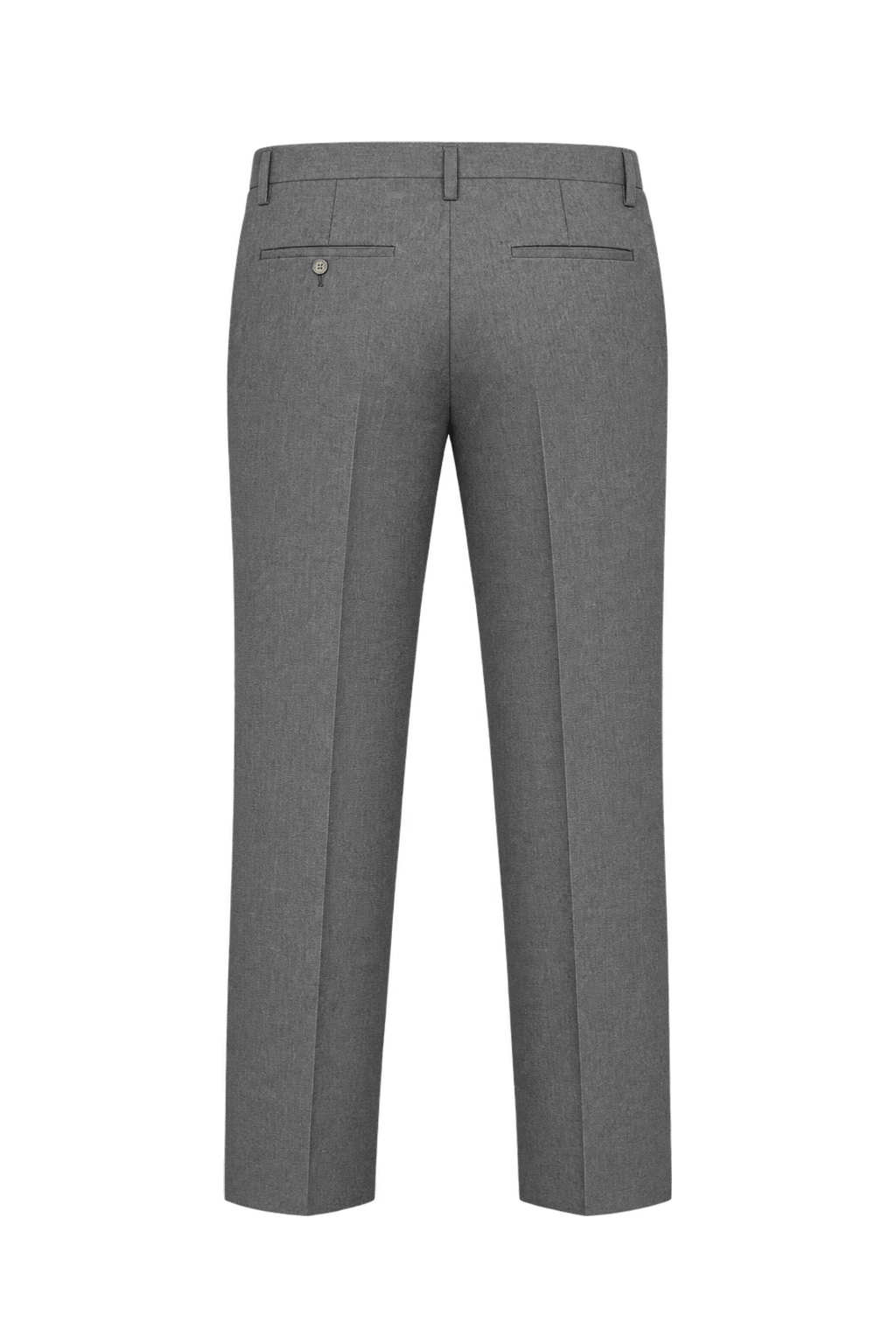 1980s Medium Gray Woven Trousers - Back View