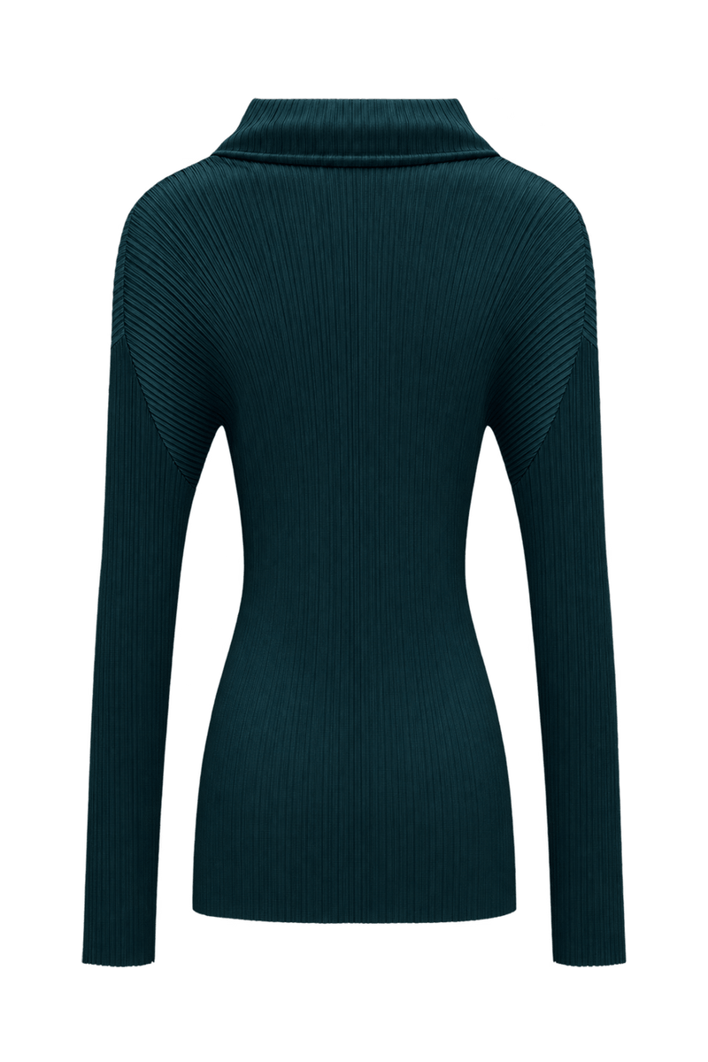 1990s Black Synthetic Fabric Tunic - Back View