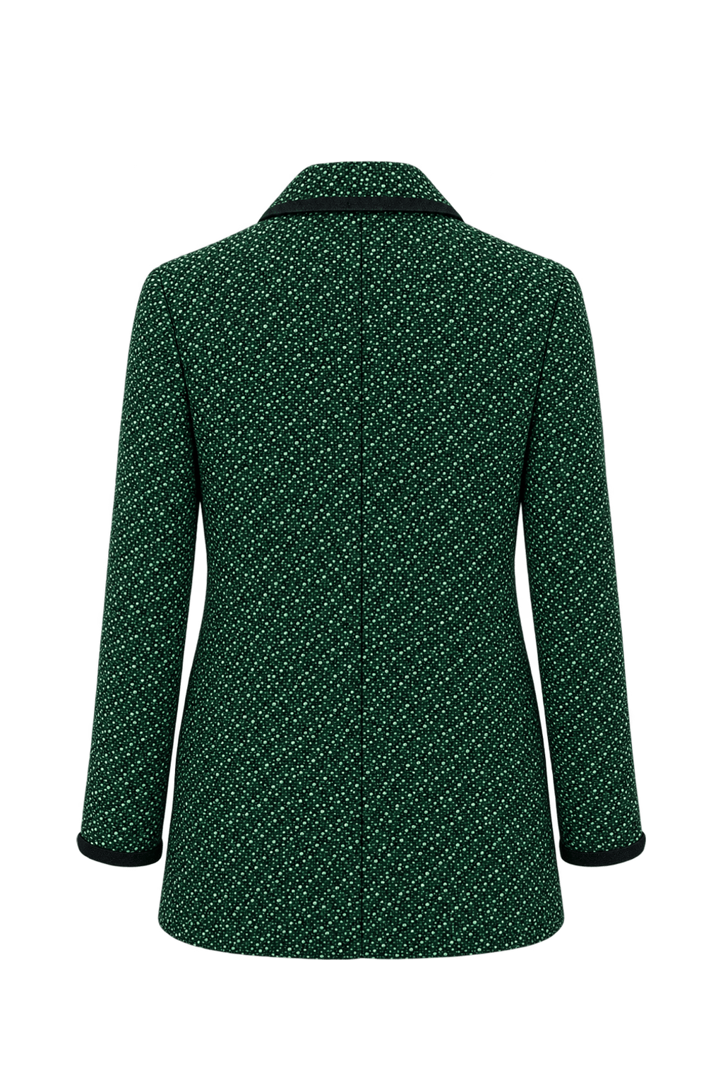 1980s Black Tweed Blazer - Back View