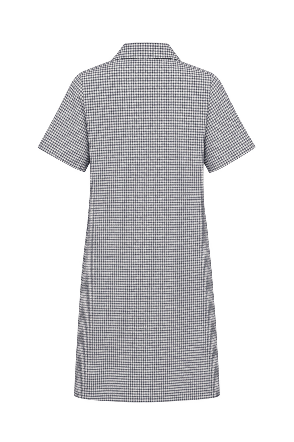 1980s Black and White Woven Shift Dress - Back View