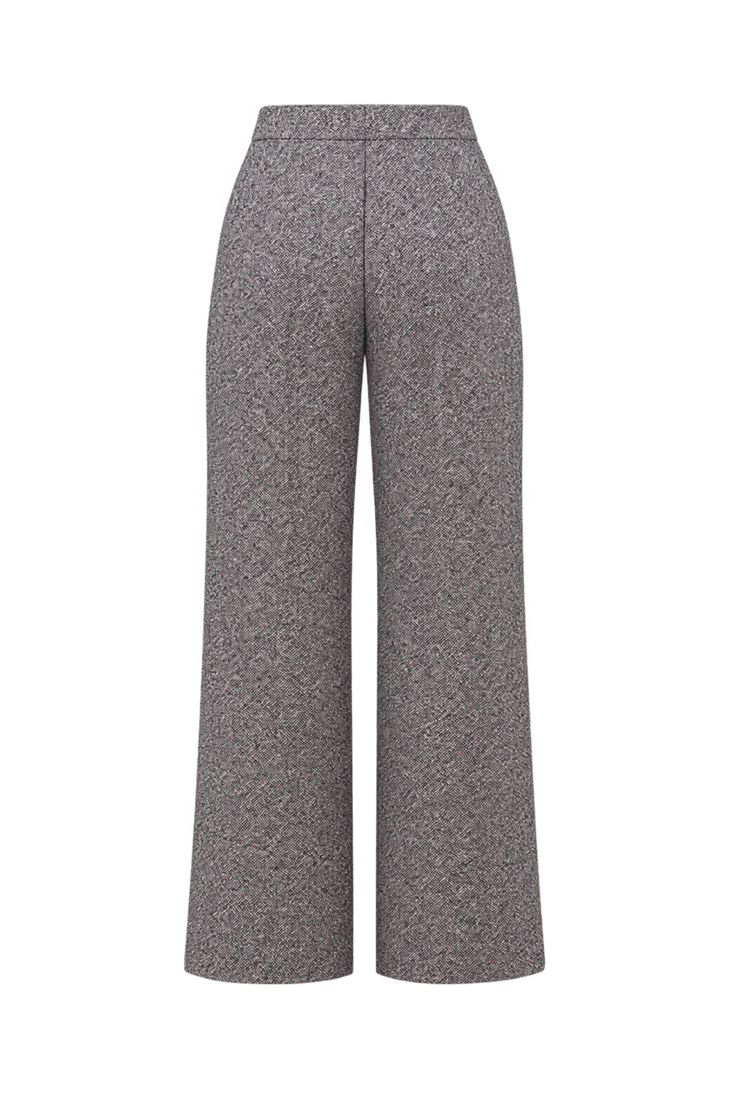 1960s Salt-and-Pepper Grey Woven Pants - Back View