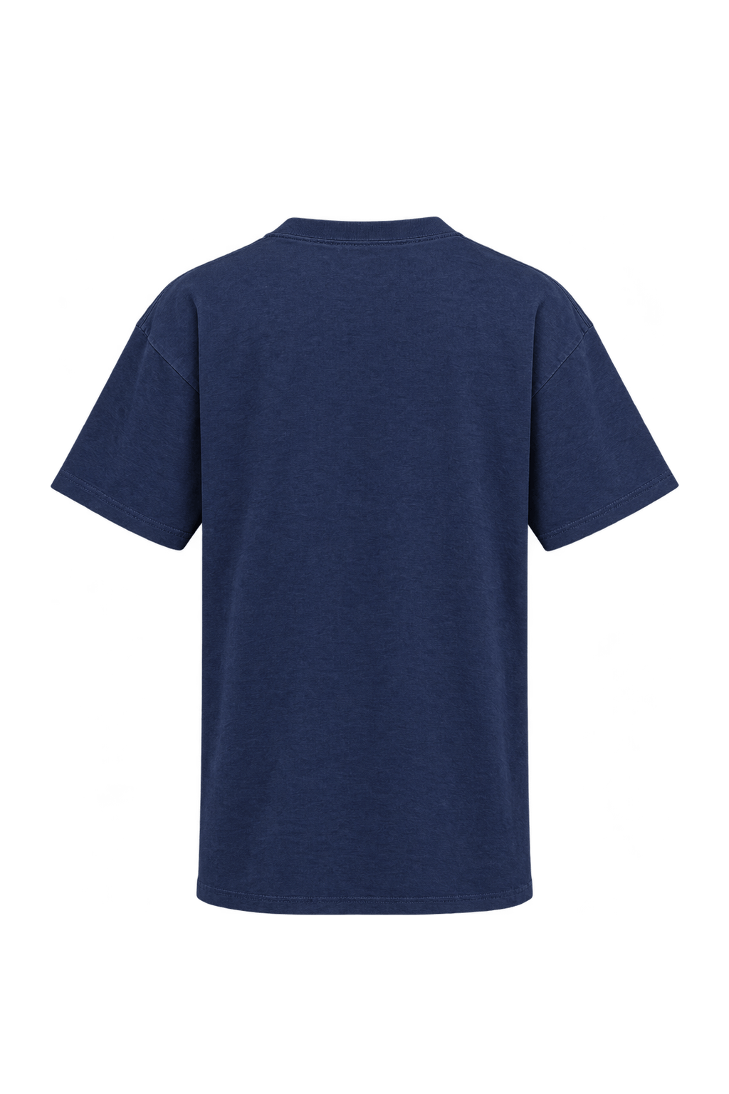 1990s Navy Blue Cotton Jersey T-Shirt - Back View
