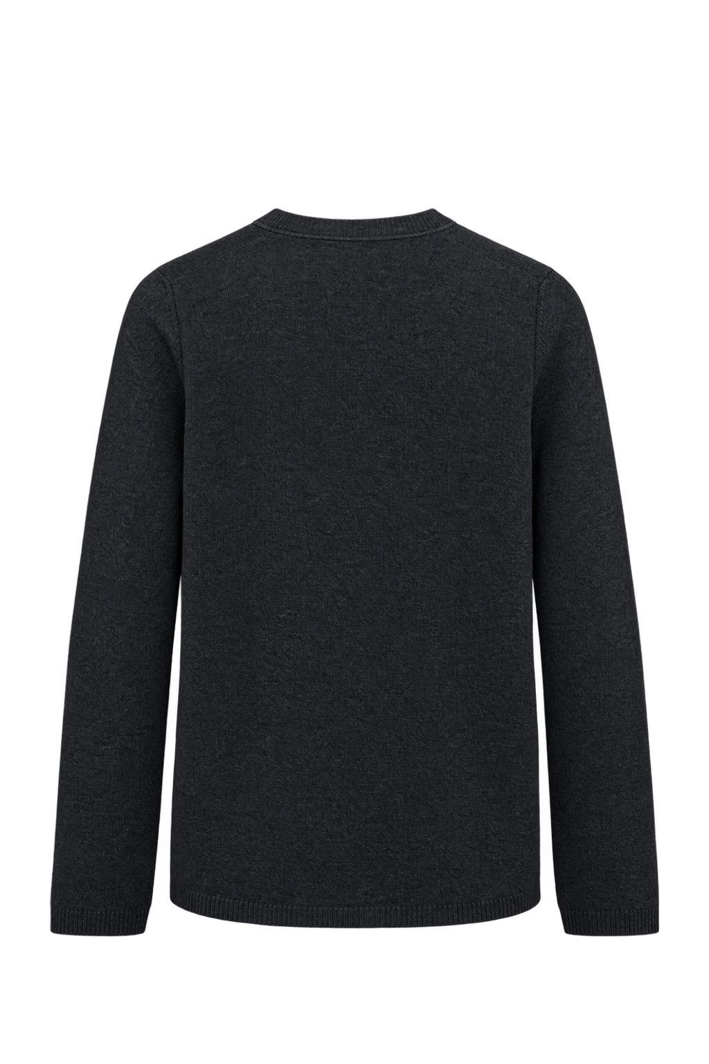 1980s Black Fine Knit Cardigan - Back View
