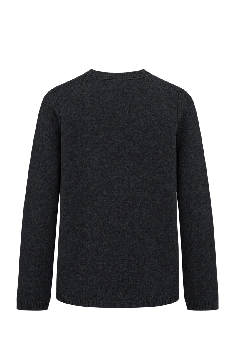 1980s Black Fine Knit Cardigan - Back View