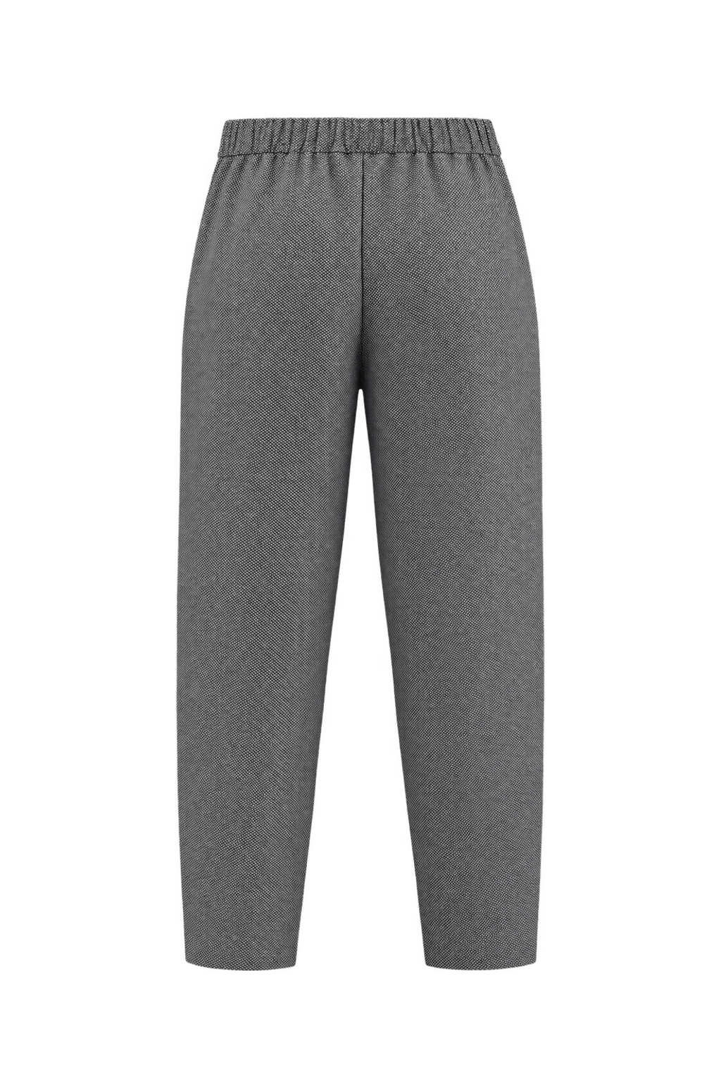 1980s Black and White Woven Pants - Back View