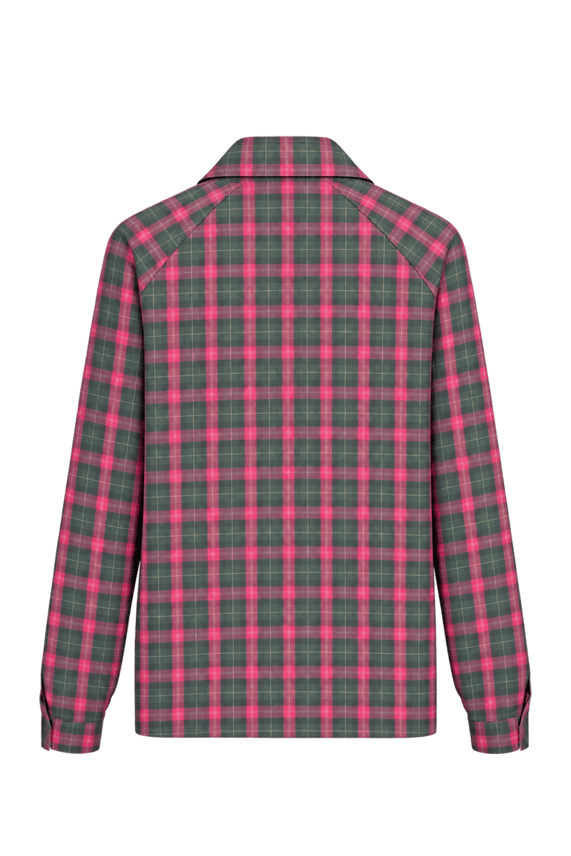 1980s Dark Forest Green Woven Synthetic Jacket - Back View