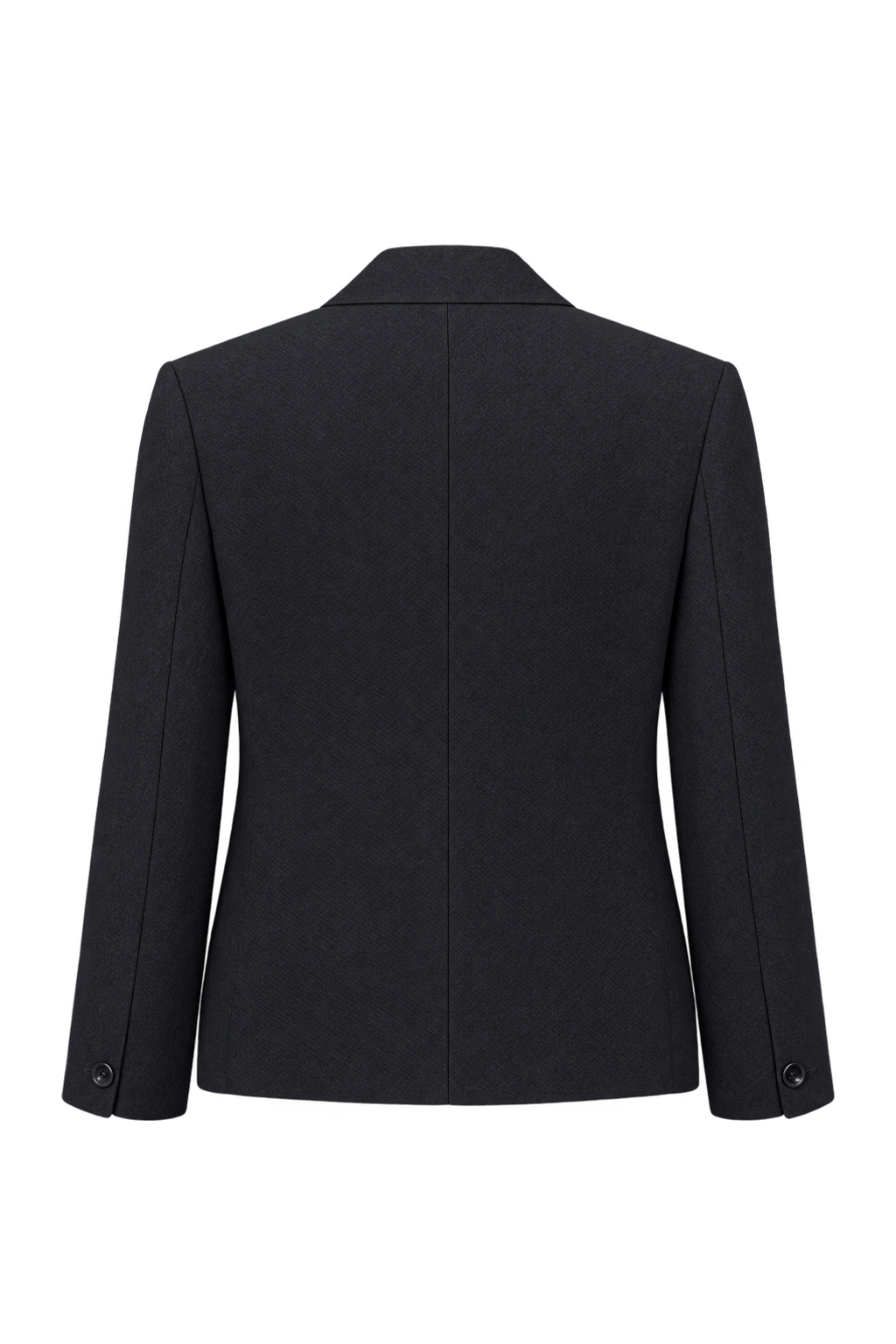 1980s Black Woven Blazer - Back View