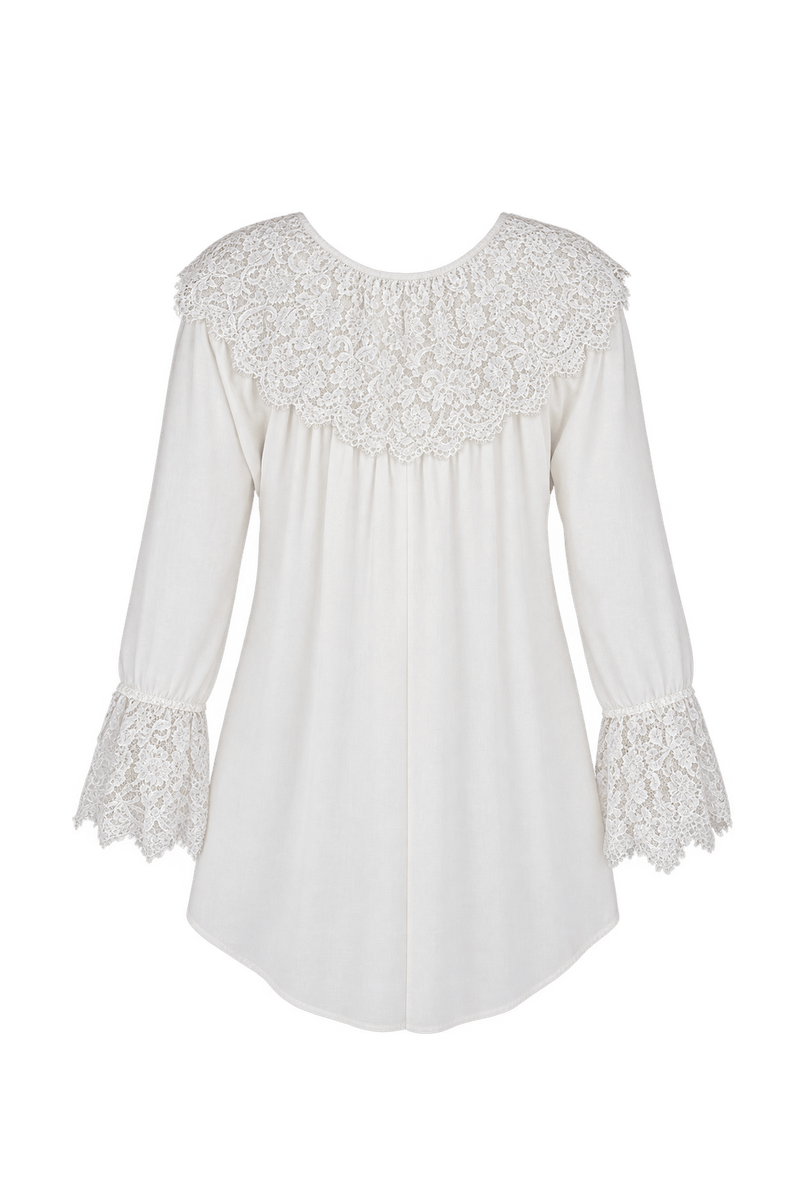 1970s Ivory White Lightweight Dress - Back View
