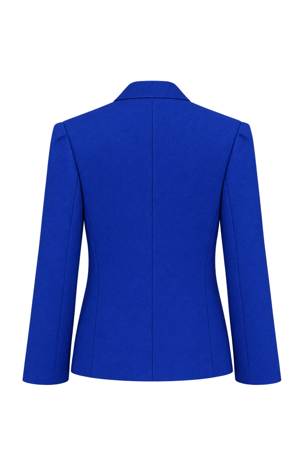 1980s Cobalt Blue Woven Jacket - Back View