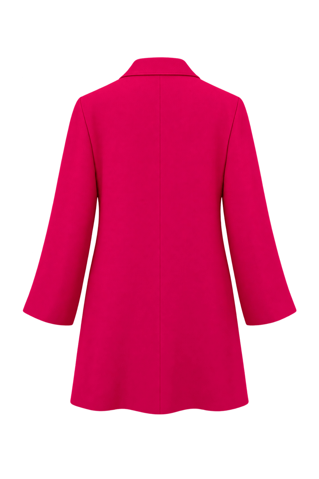 1980s Vivid Fuchsia Pink Woven Cardigan - Back View