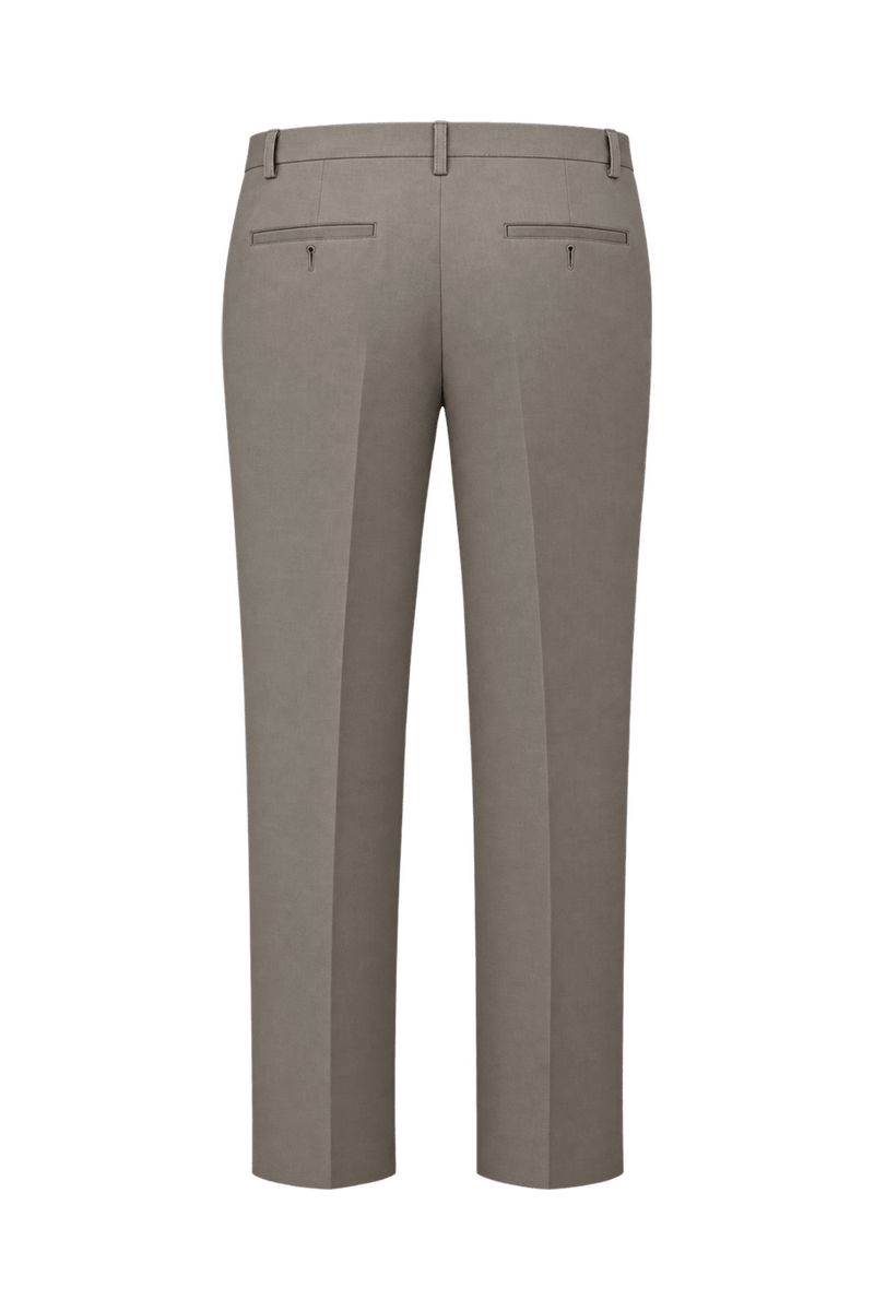 1980s Muted Olive-Khaki Woven Trousers - Back View