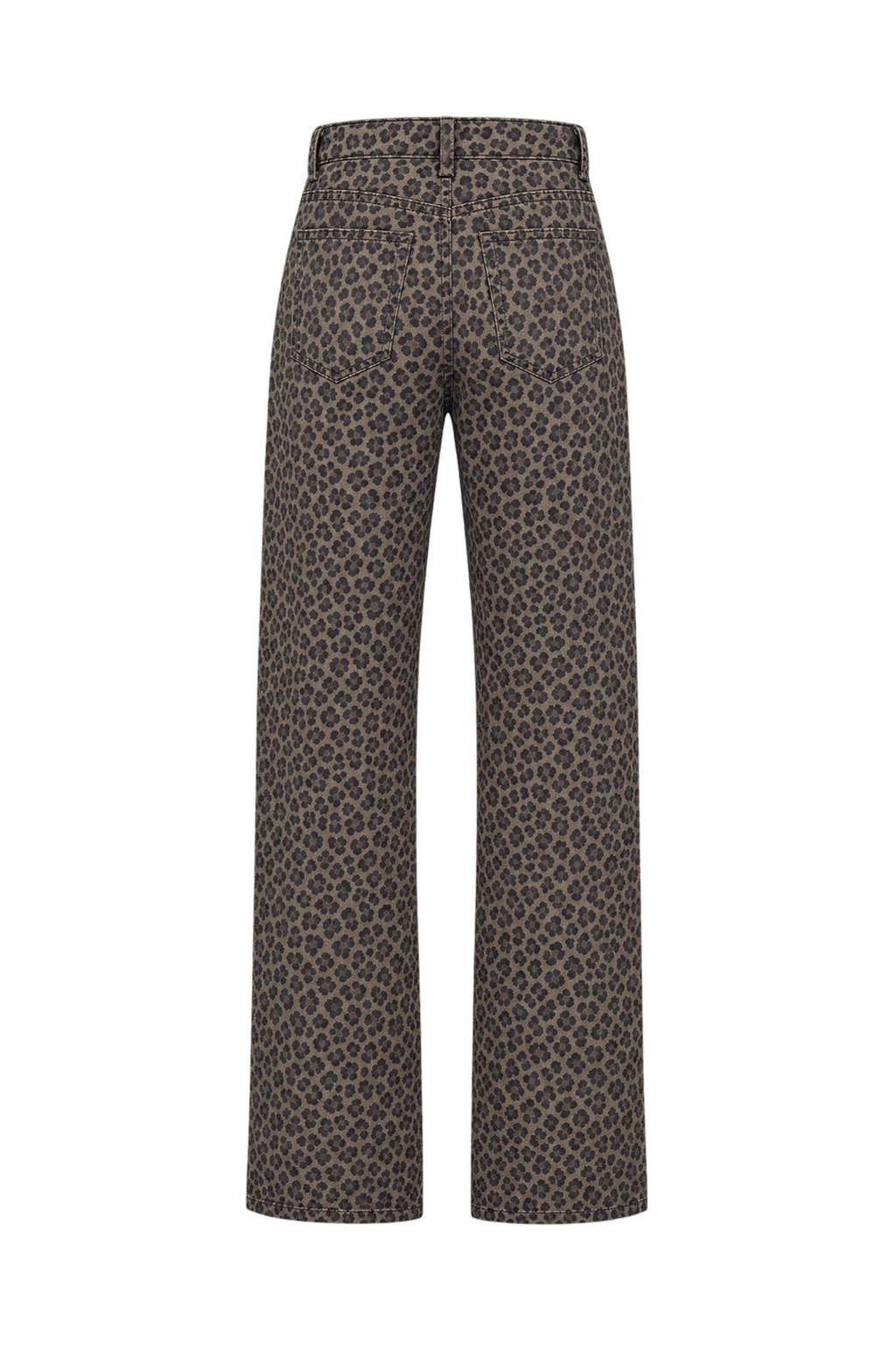 1990s Taupe Brown Denim Jeans - Back View