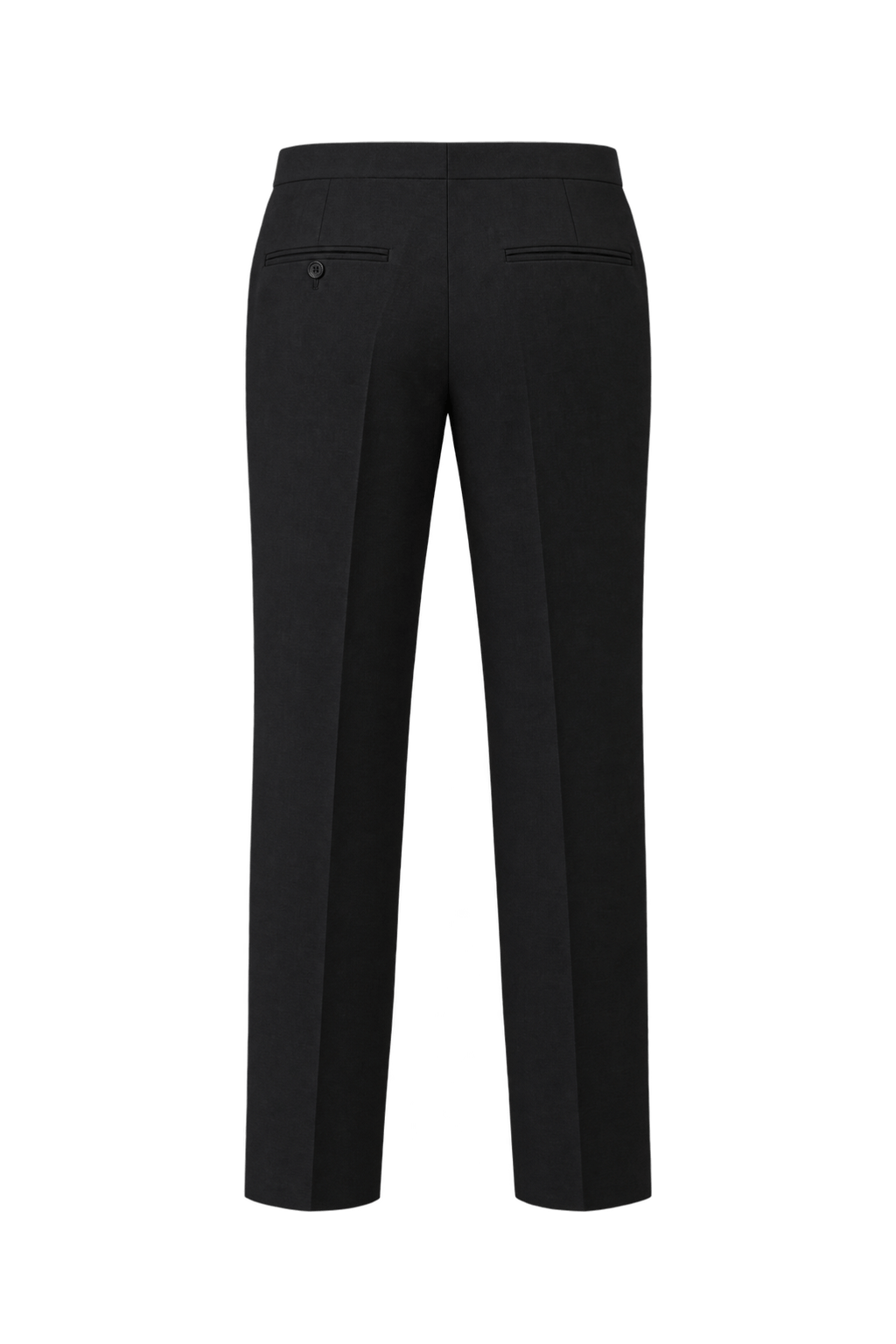 1980s Black Woven Trousers - Back View