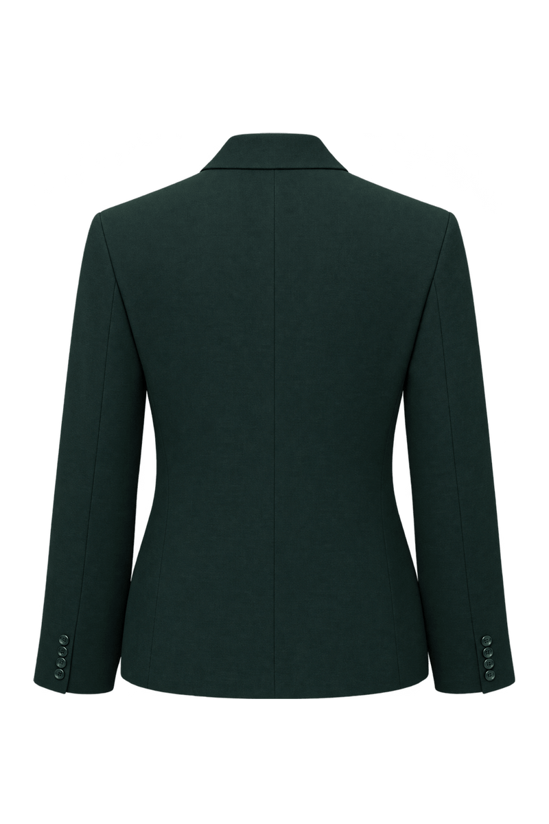 1990s Black Woven Blazer - Back View