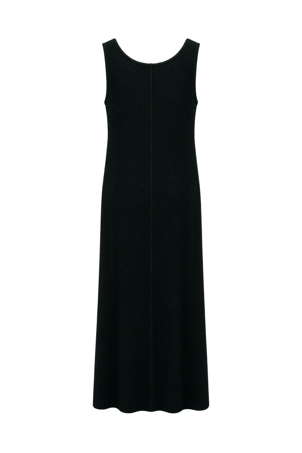 1990s Black Knit Maxi Dress - Back View