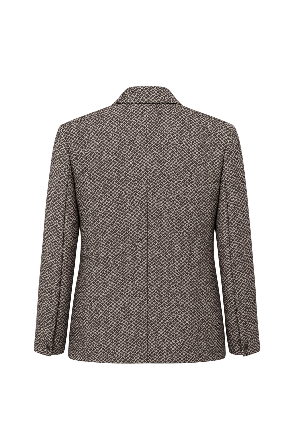 1980s Dark Brown Woven Fabric Jacket - Back View
