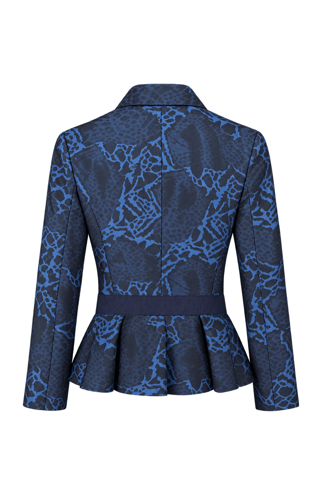 1990s Dark Navy Blue Woven Jacket - Back View
