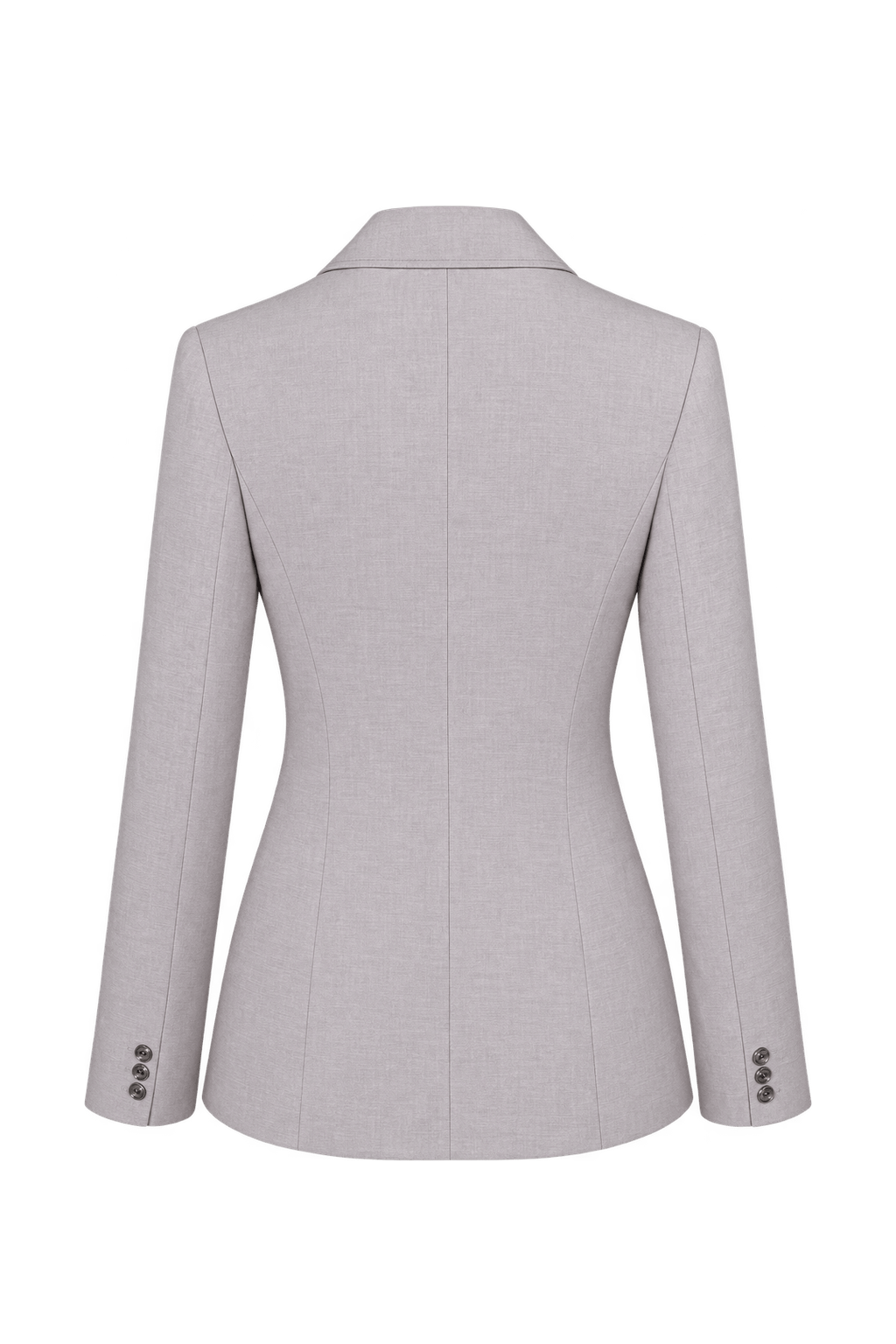 1980s Pale Lilac Woven Blazer - Back View