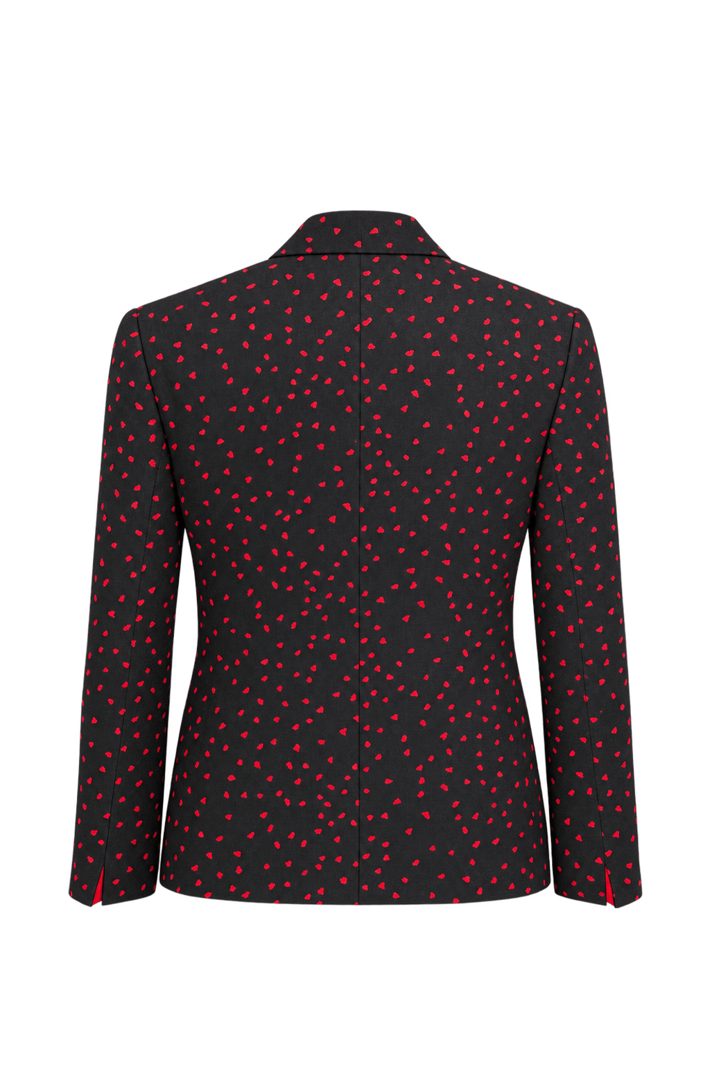 1980s Black Woven Fabric Jacket - Back View