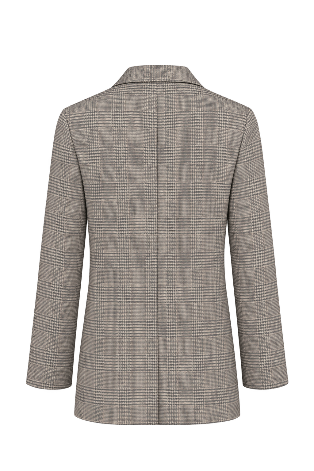 1980s Grey-Beige Woven Blazer - Back View