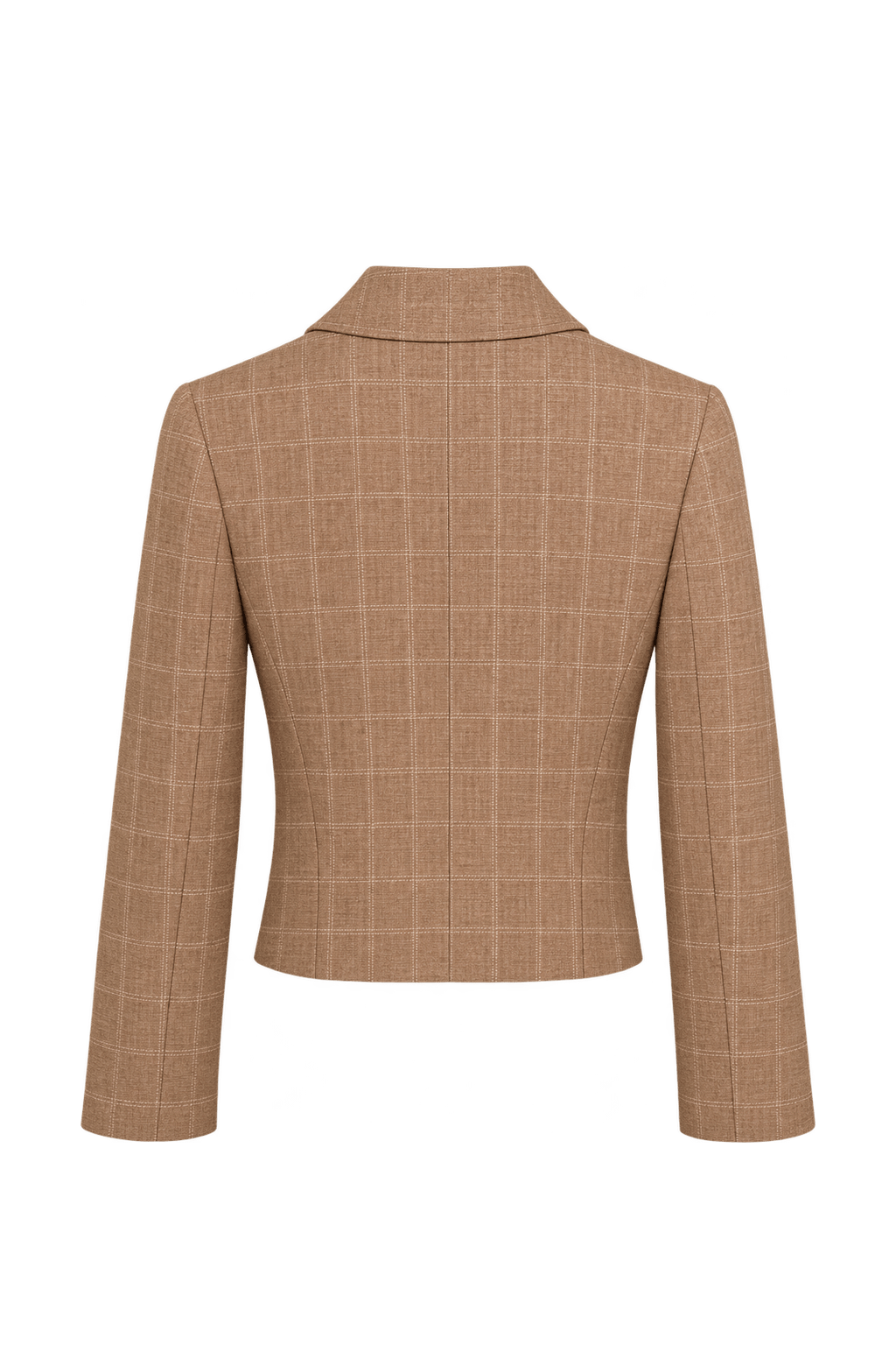 1990s Peach-Tan Woven Jacket - Back View