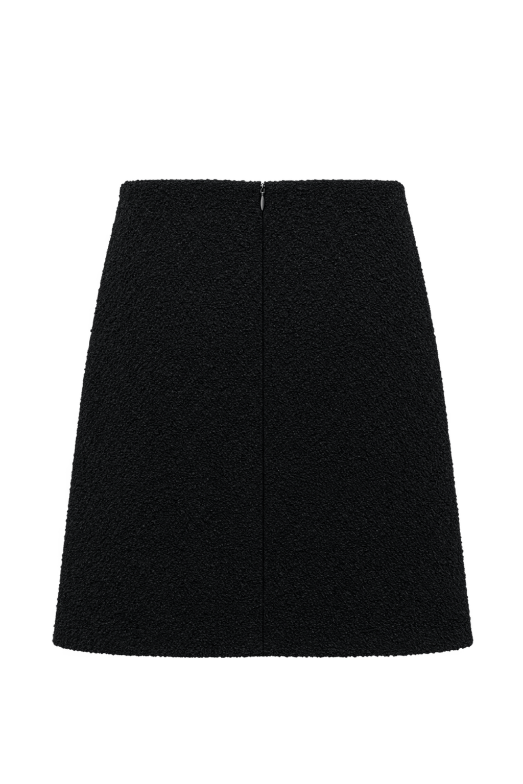 1990s Black Woven Mini Skirt - Back View