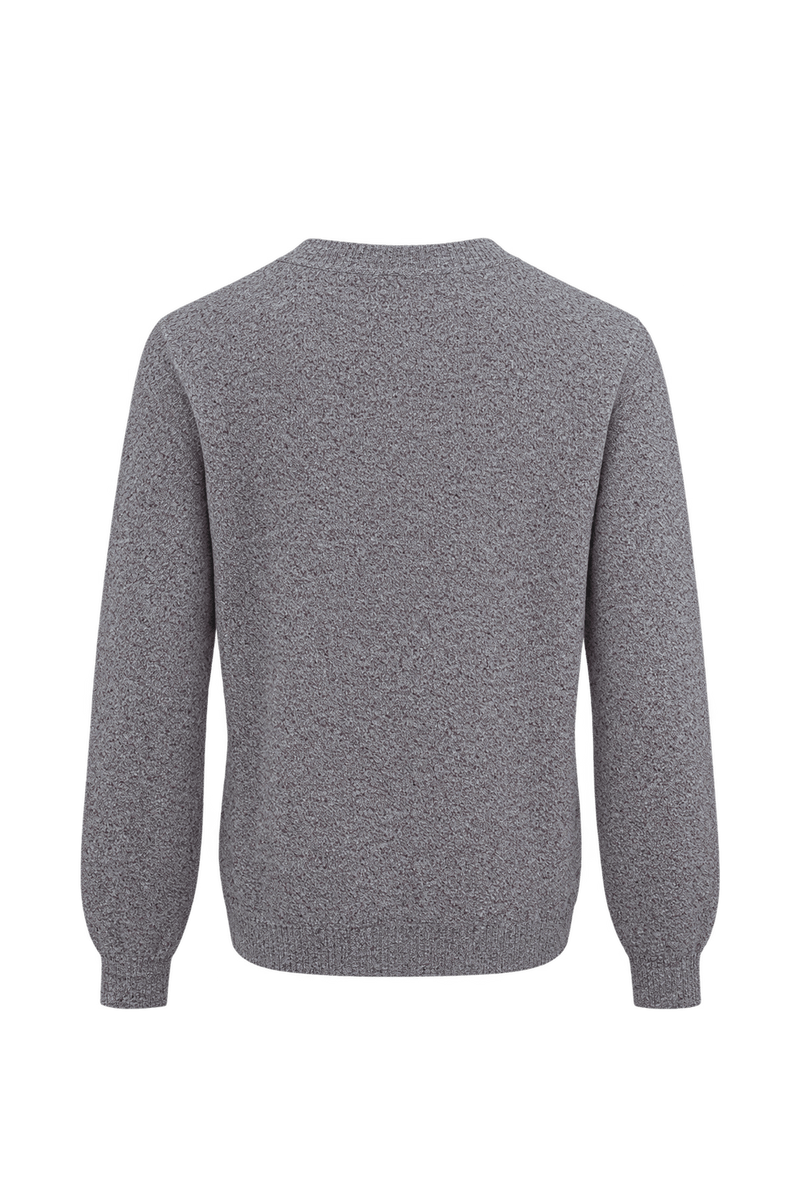 1980s Heather Gray Knit Sweater - Back View