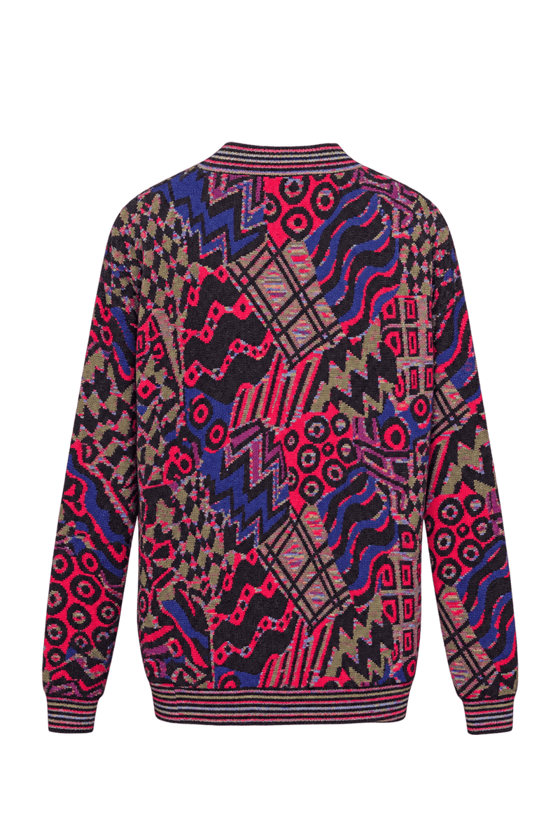 1980s Black Knit Sweater - Back View
