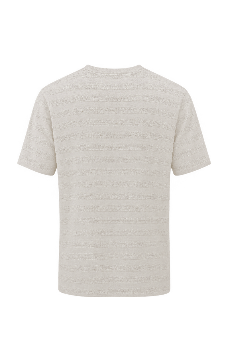 1960s Cream White Knit T-Shirt - Back View