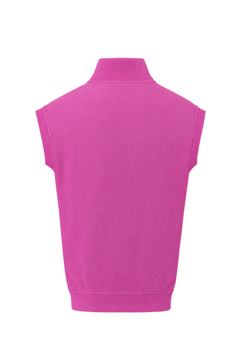 1980s Bright Pink Knit Polo - Back View