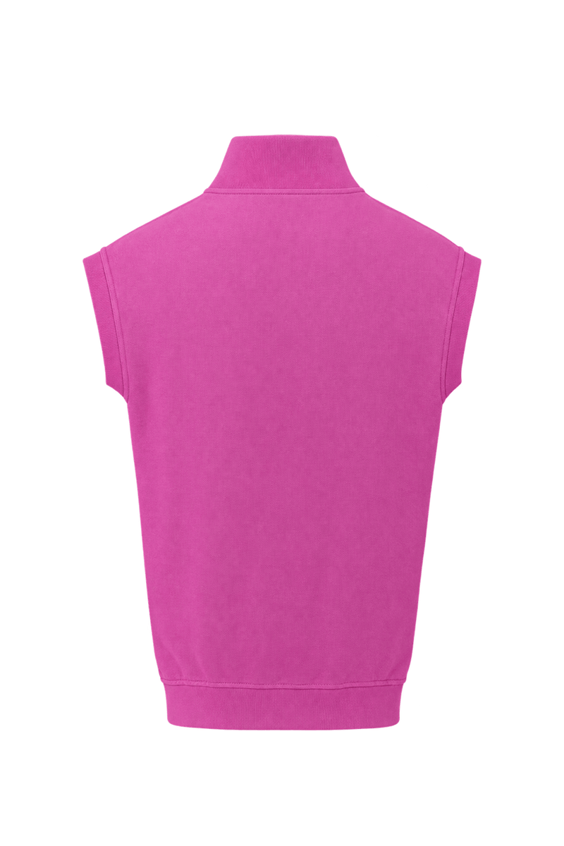 1980s Bright Pink Knit Polo - Back View