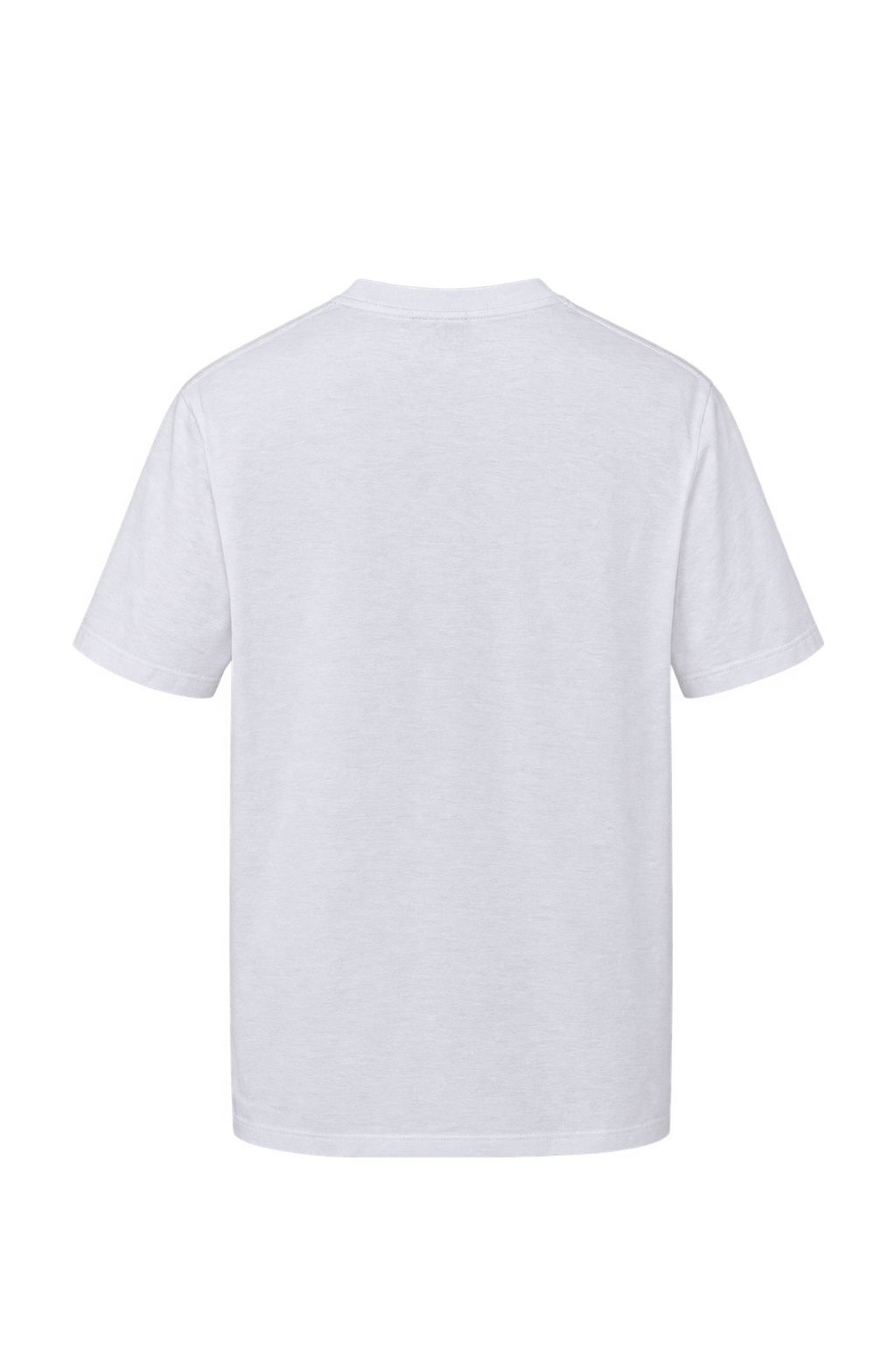 1980s White Smooth Knit T-Shirt - Back View