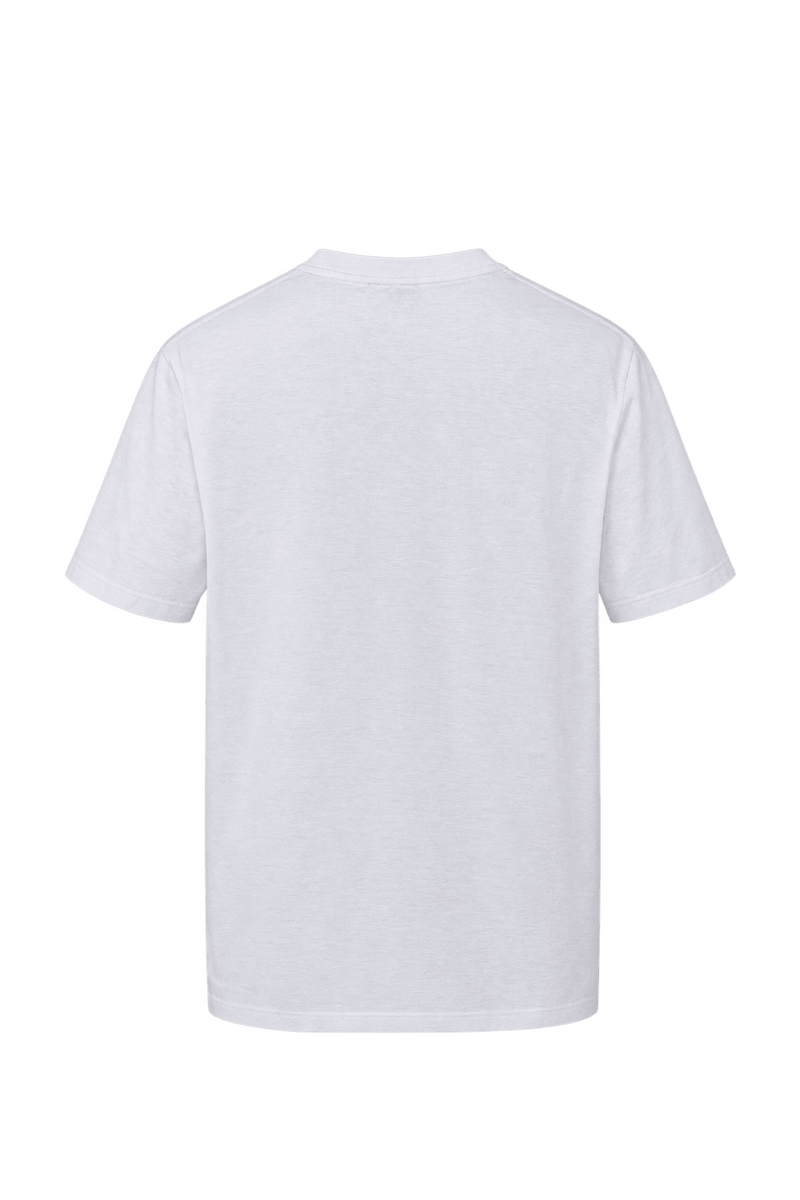 1980s White Smooth Knit T-Shirt - Back View