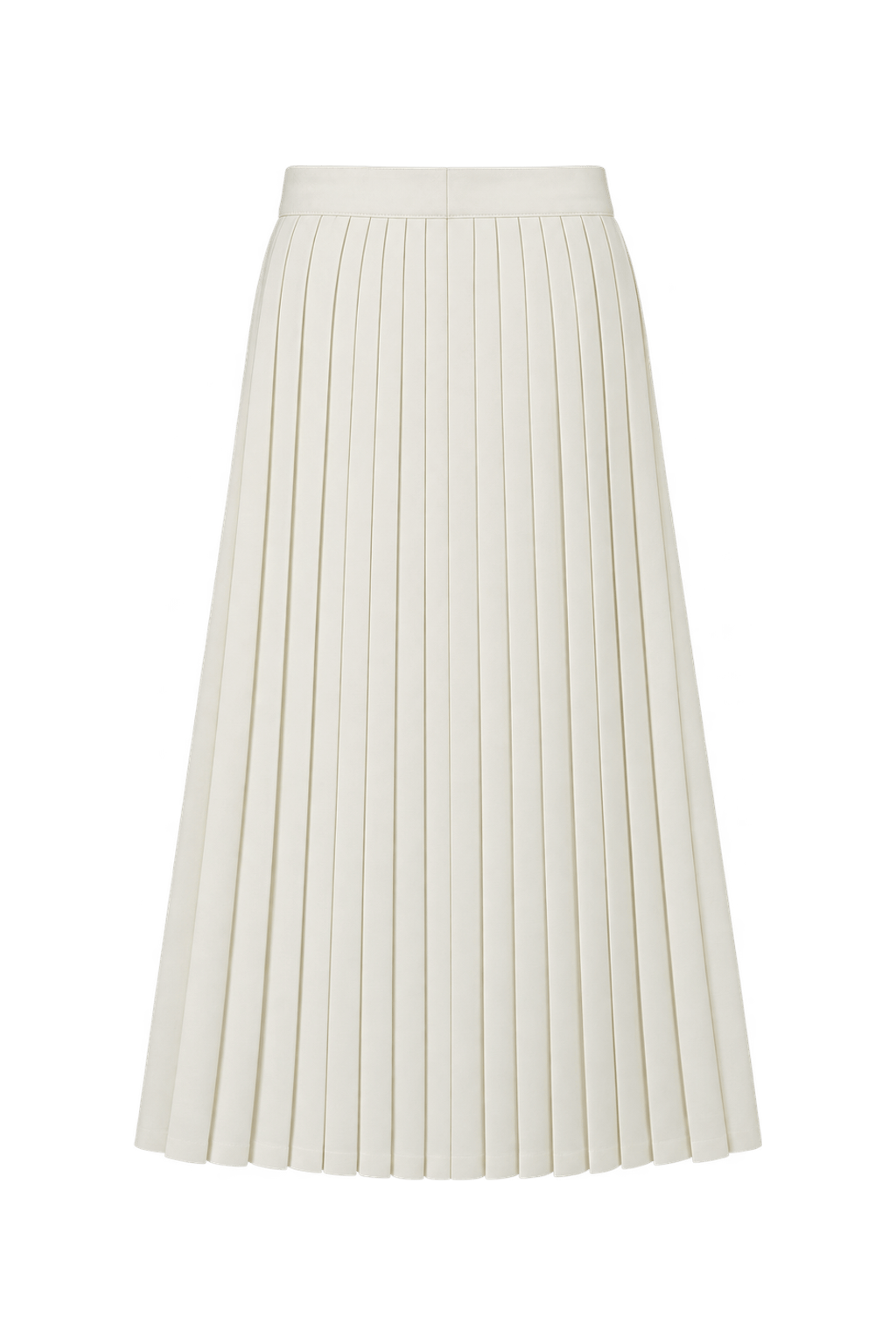 1980s Cream White Unverified Woven Skirt - Back View