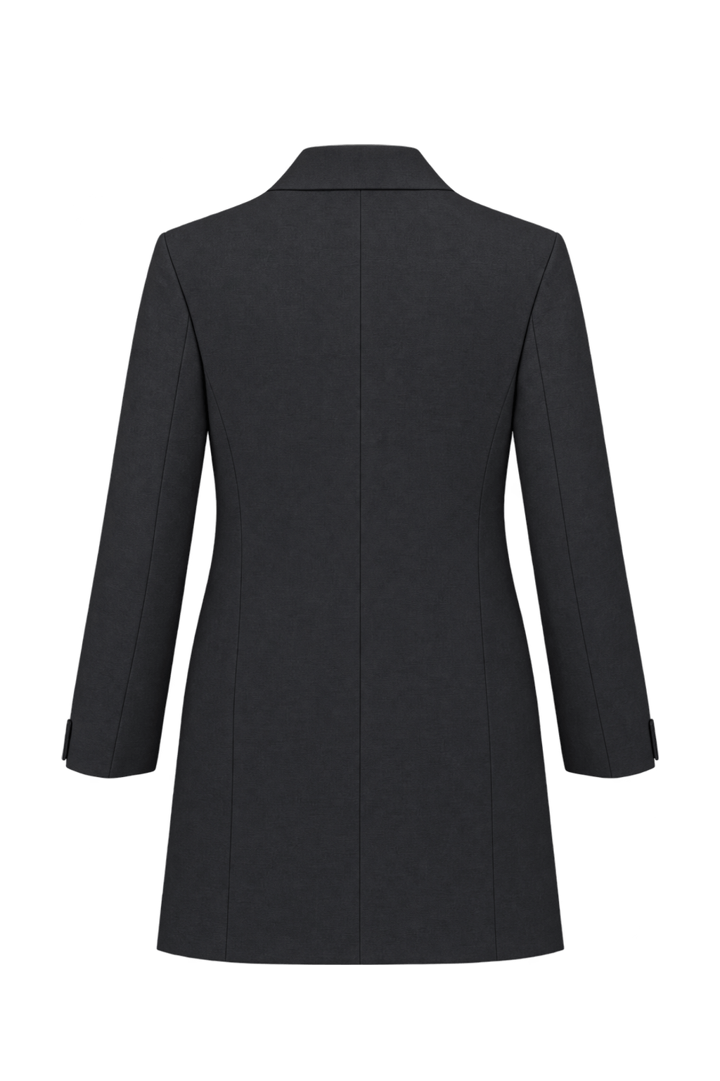 1990s Black Unverified Woven Blazer - Back View