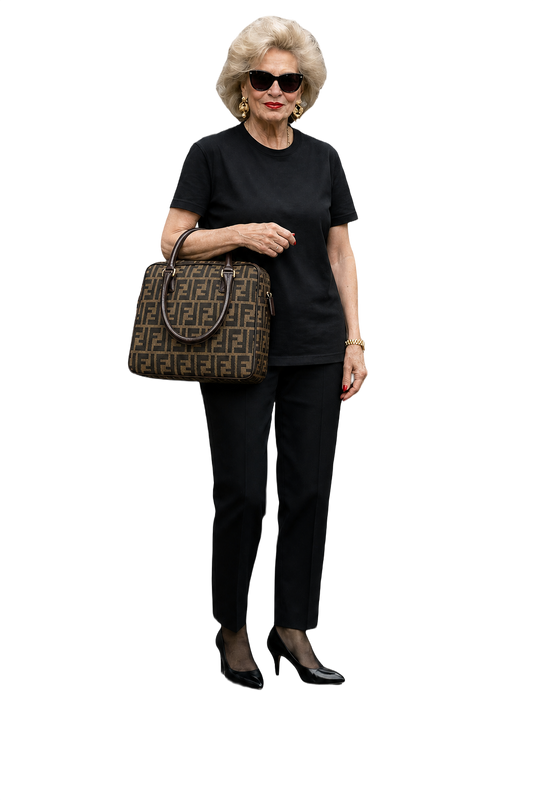 1980s Brown Canvas Bag - Model