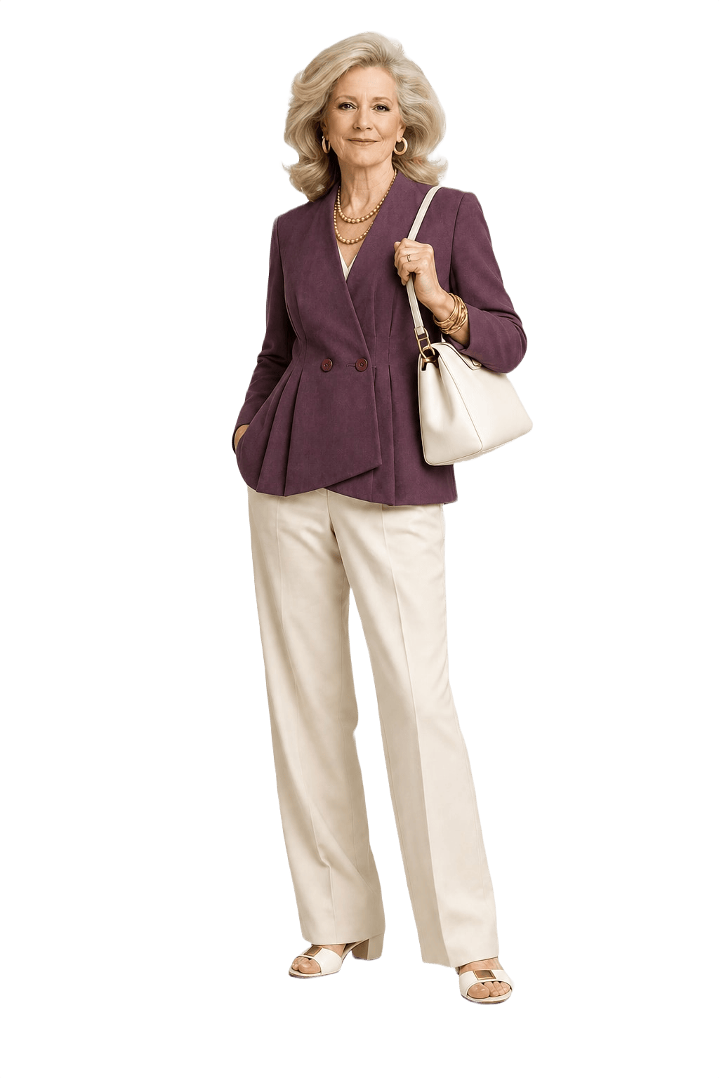 1970s Burgundy Wool Blazer - Model