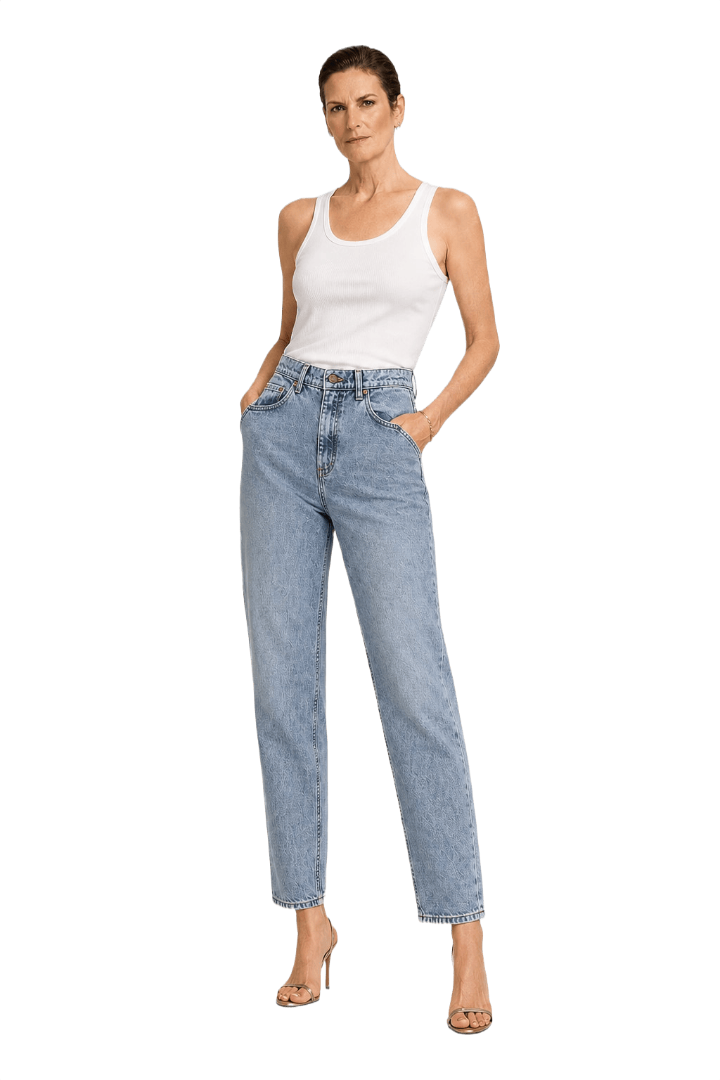 1990s Light Blue Denim Jeans - Model