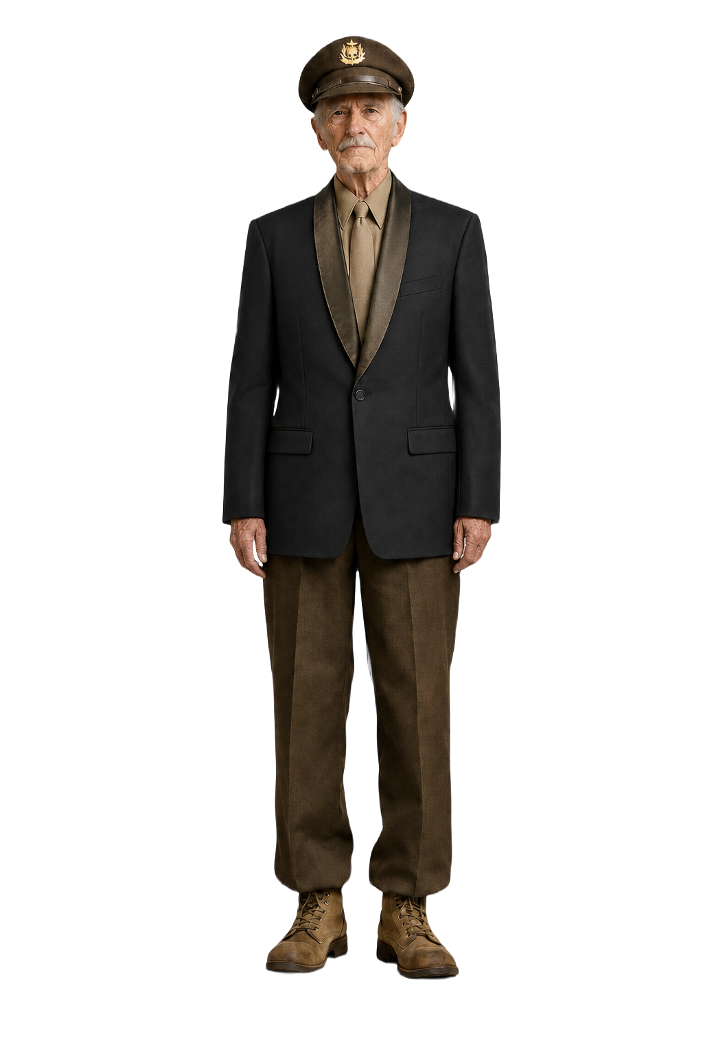 1950s Black Wool Blend Blazer - Model