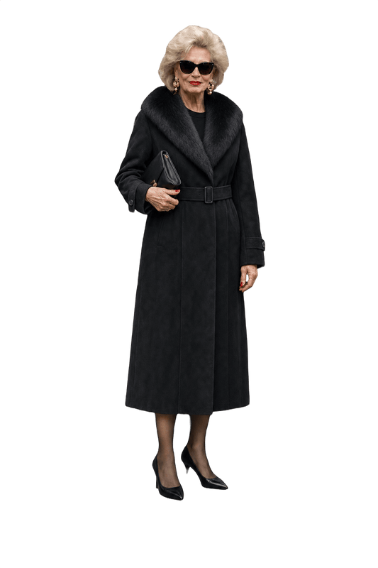 1980s Black Fur Medium Fur Coat - Model
