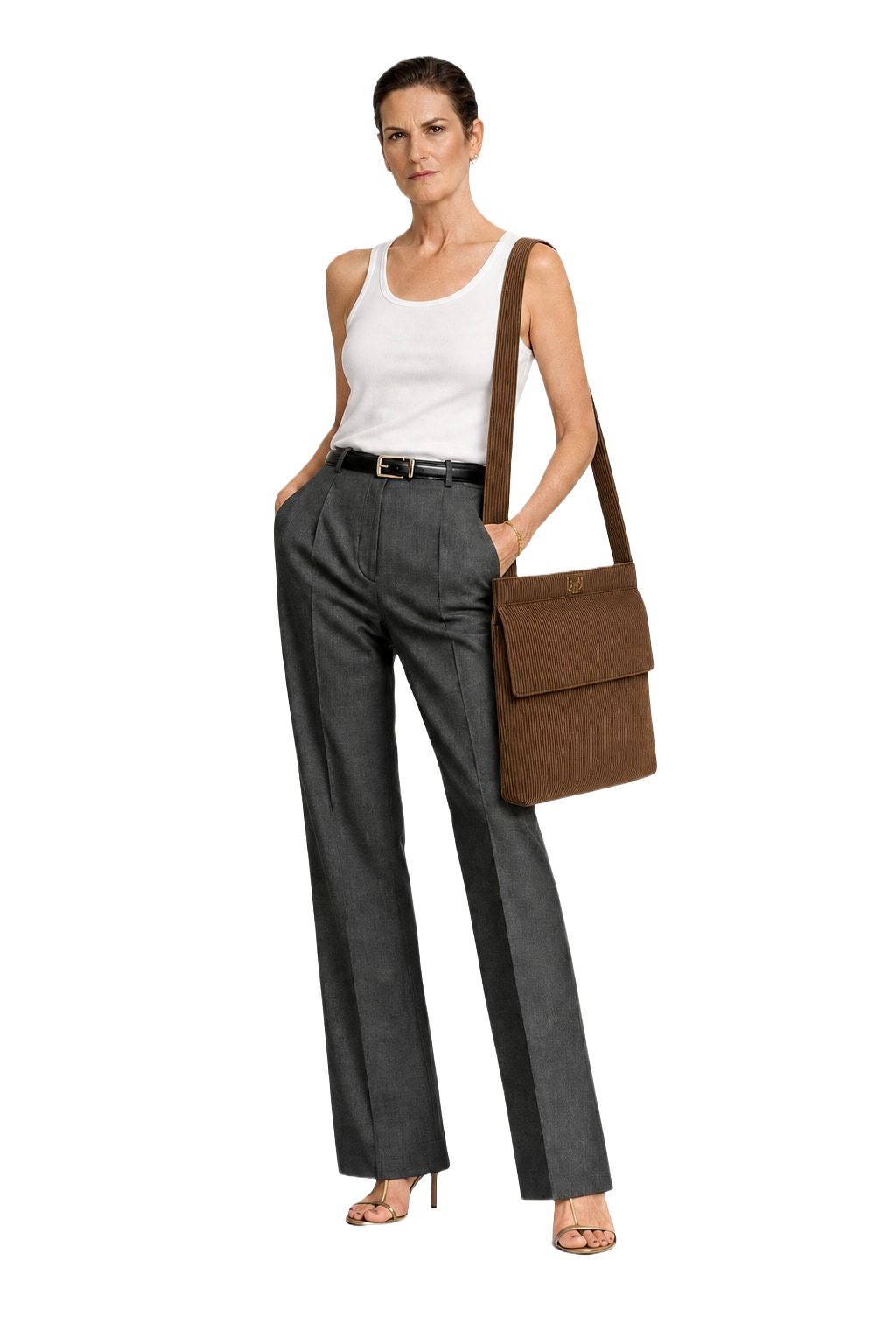 1990s Brown Textured Bag - Model