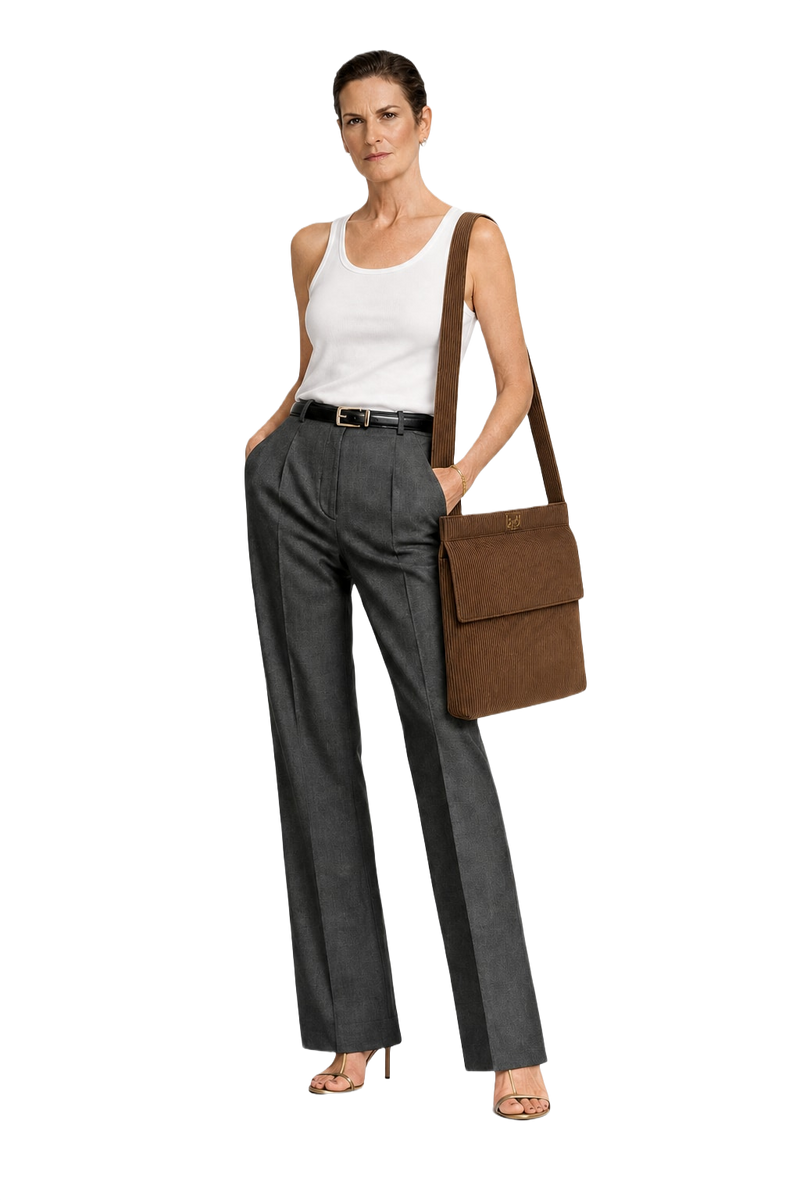 1990s Brown Textured Bag - Model