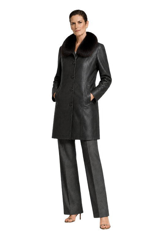 1990s Black Leather Leather Jacket - Model