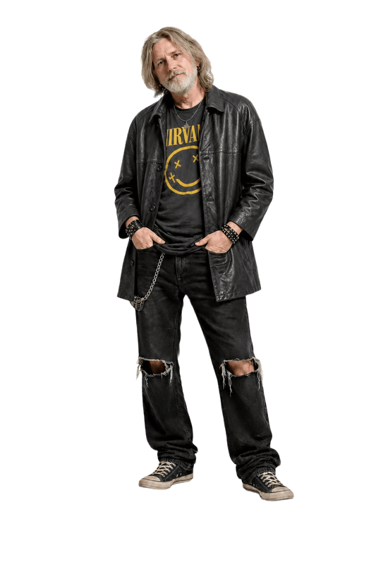 1990s Black Leather Oversized Jacket - Model