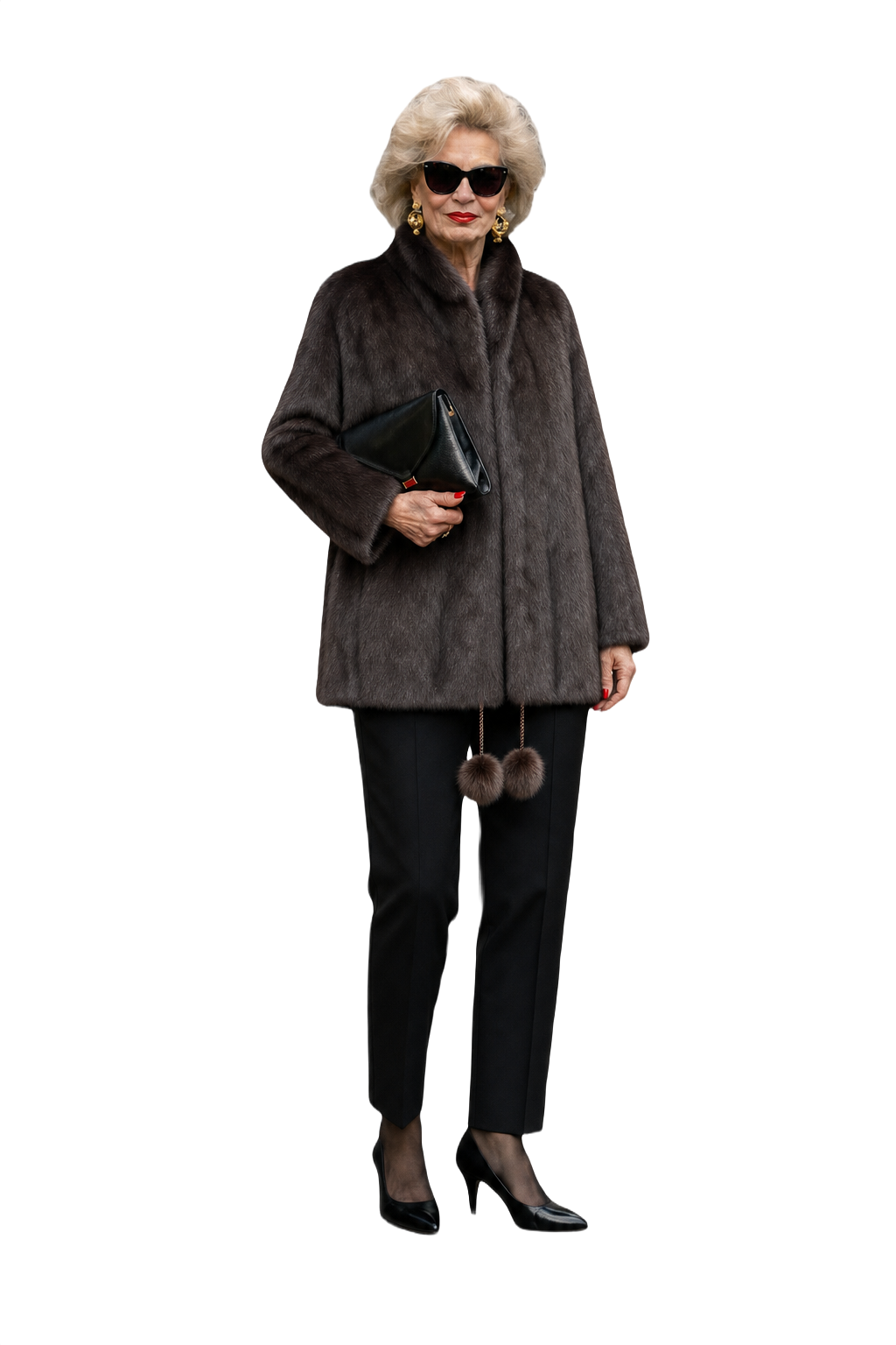 1980s Dark Brown Fur Coat - Model