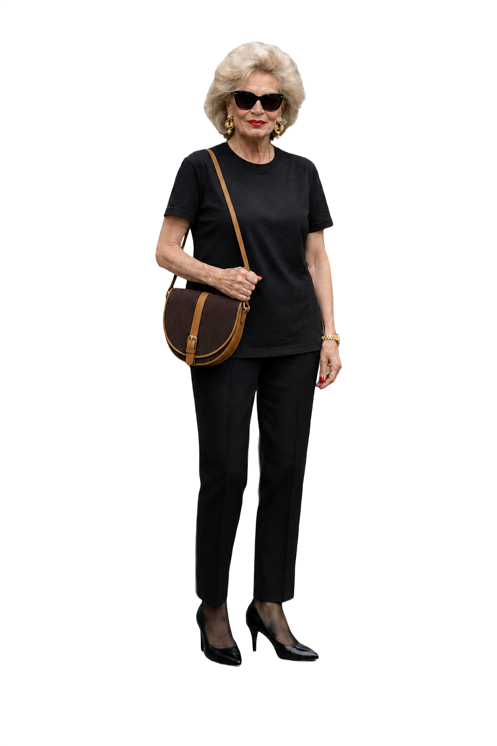 1980s Brown Fabric Bag - Model