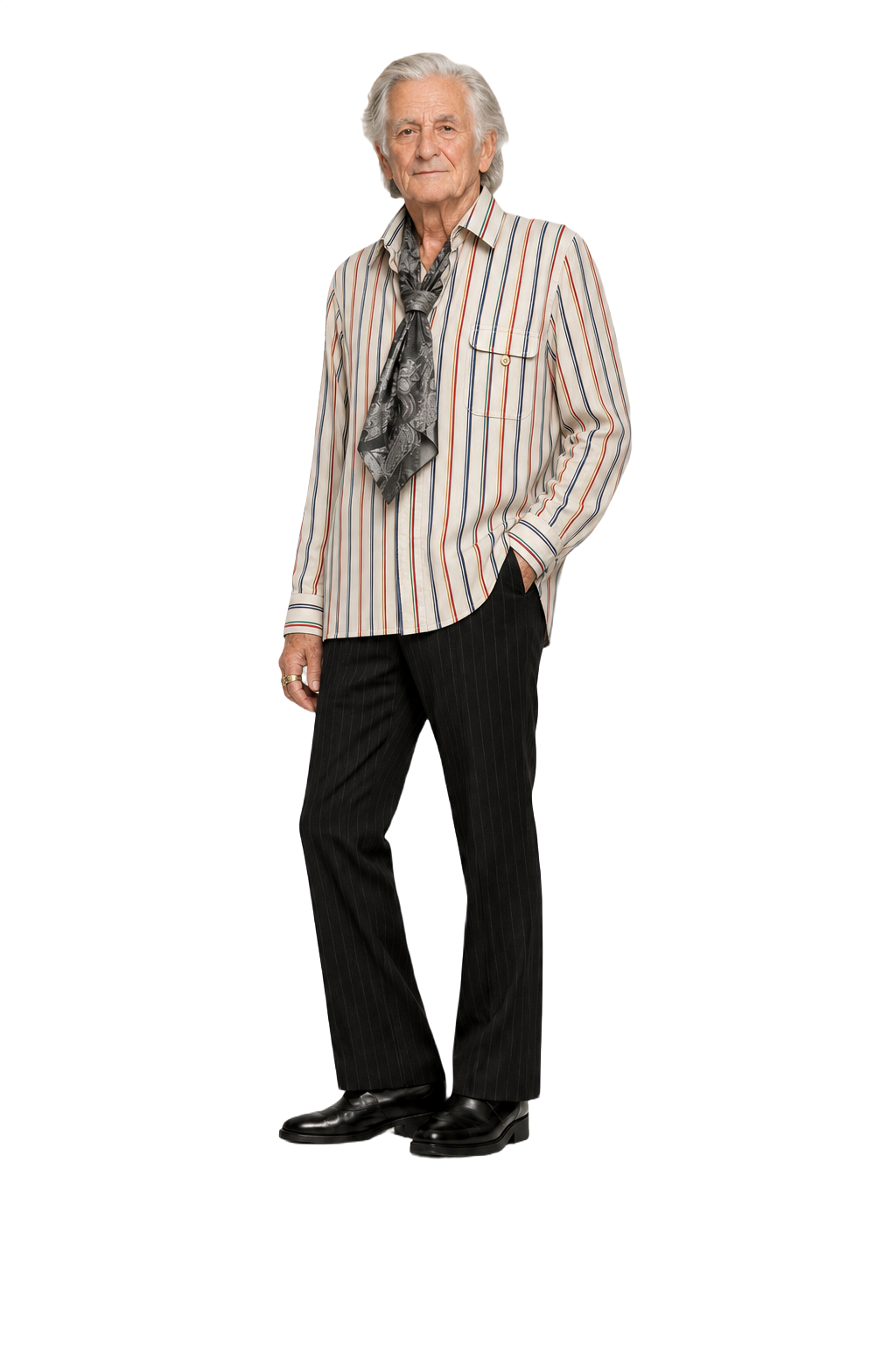 1970s Cream Cotton Shirt - Model