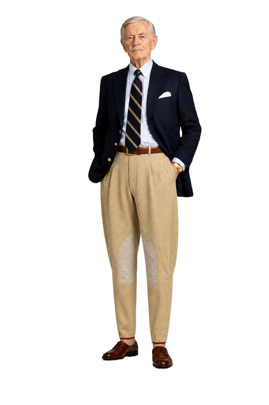 1970s Beige Cotton Trousers - Model