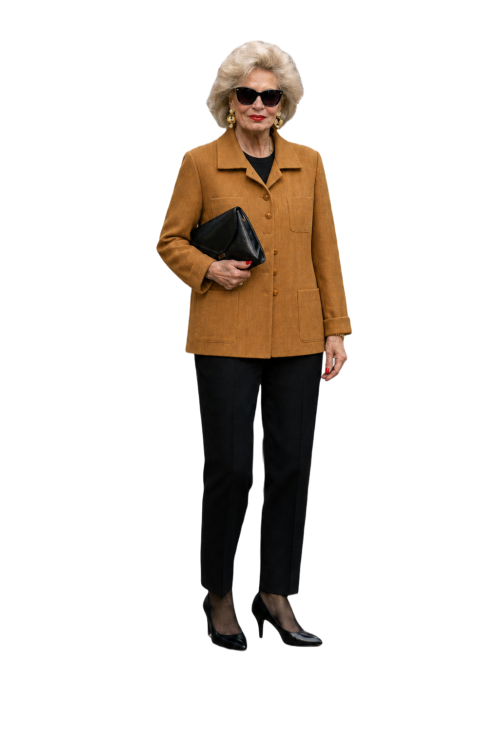 1980s Camel Wool Blend Jacket - Model