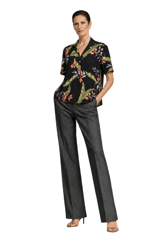 1990s Black Cotton Shirt - Model